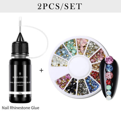 BORN PRETTY 10g Nail Rhinestone Adhesive Glue - Premium Nail Art Adhesive for Long-Lasting Hold - Luminessbty