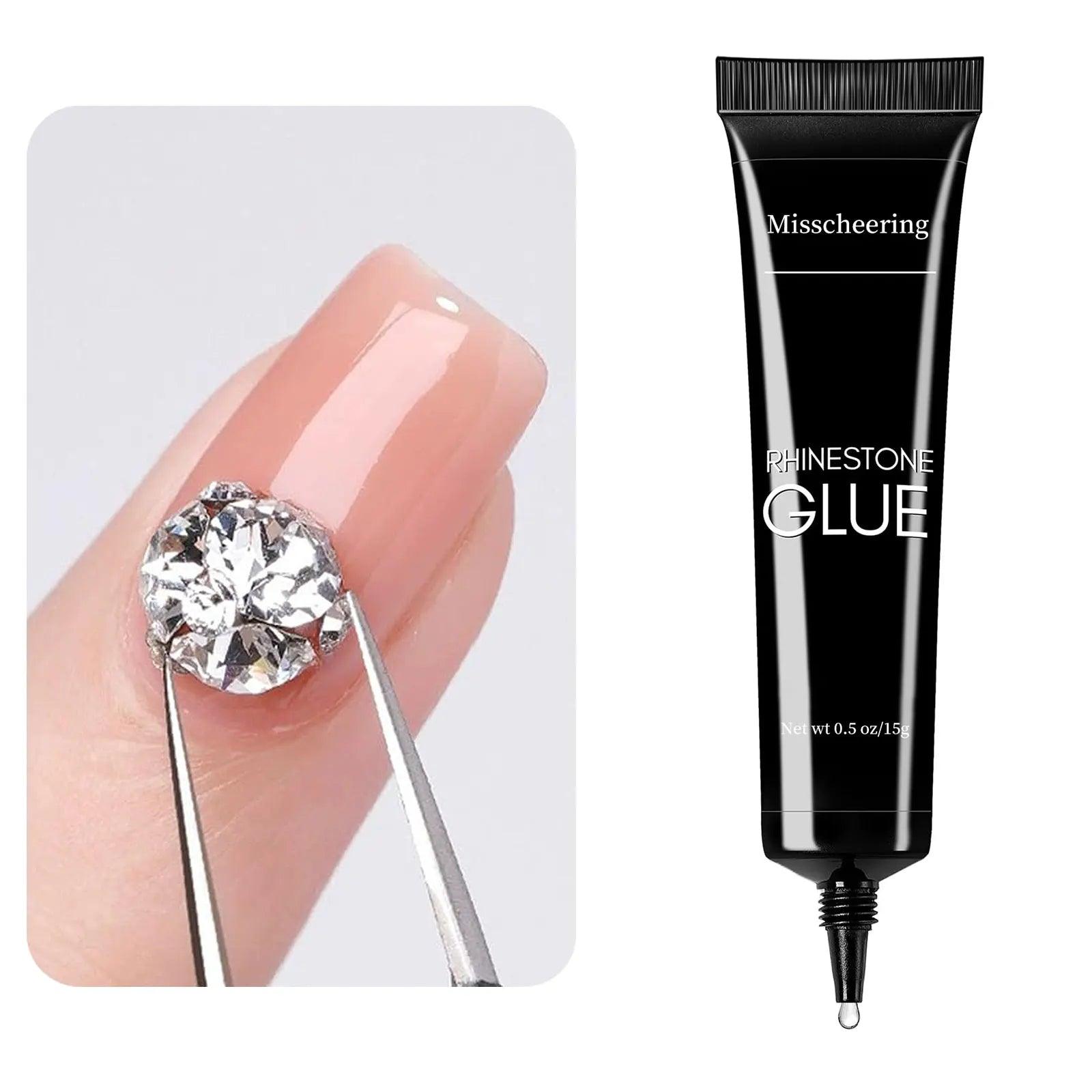 Super Strong 30g Nail Rhinestone Glue - Long-Lasting, No-Whitening Formula for False Nails &amp; Rhinestone Accessories - Luminessbty