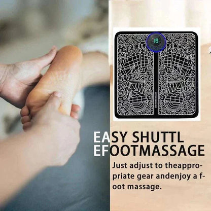 EMS Foot Massager Mat for relaxation and wellness, offering electric foot physiotherapy with adjustable settings for ultimate comfort.