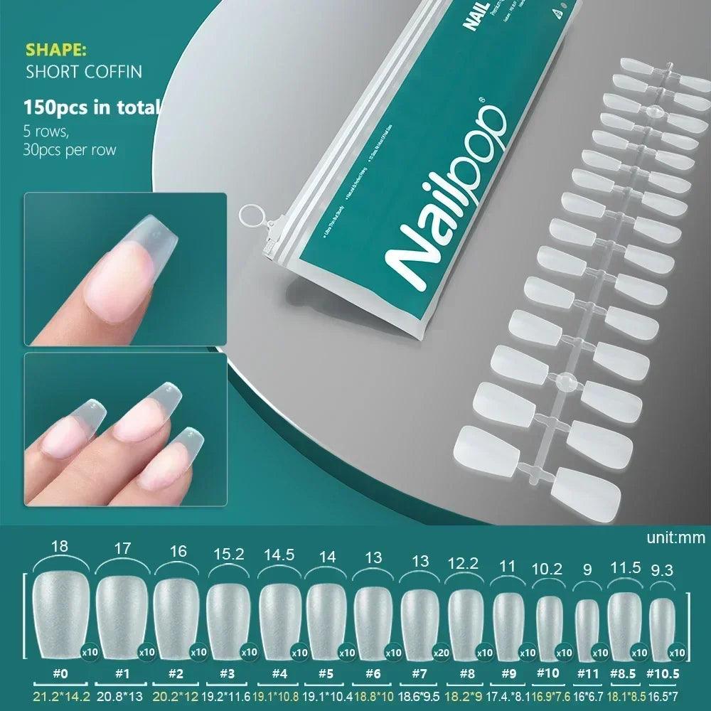 NAILPOP 120pcs Acrylic False Nails – Versatile Nail Tips for DIY &amp; Professional Manicures - Luminessbty