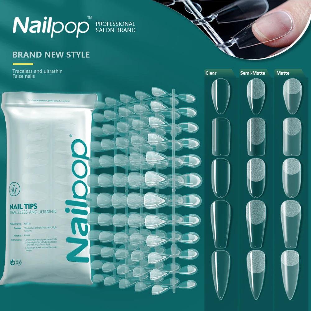 NAILPOP 120pcs Acrylic False Nails – Versatile Nail Tips for DIY &amp; Professional Manicures - Luminessbty