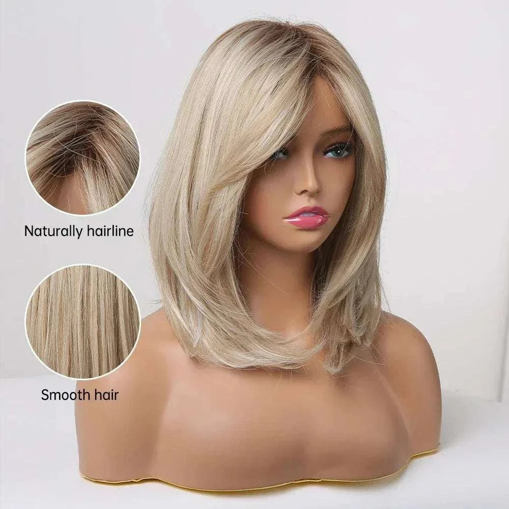 Synthetic Blonde Wig by Luminess Store