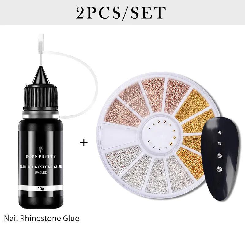 BORN PRETTY 10g Nail Rhinestone Adhesive Glue - Premium Nail Art Adhesive for Long-Lasting Hold - Luminessbty