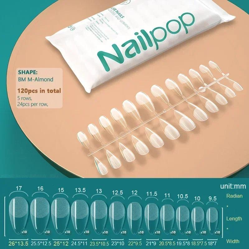 NAILPOP 120pcs Acrylic False Nails – Versatile Nail Tips for DIY &amp; Professional Manicures - Luminessbty