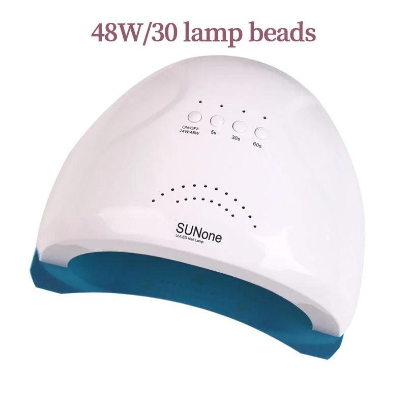 SUNone 48W LED UV Nail Lamp Dryer – Professional Gel Polish Curing Lamp for Salon &amp; Home Use - Luminessbty