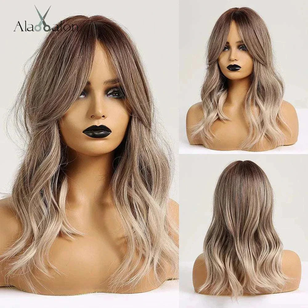 Synthetic Blonde Wig by Luminess Store