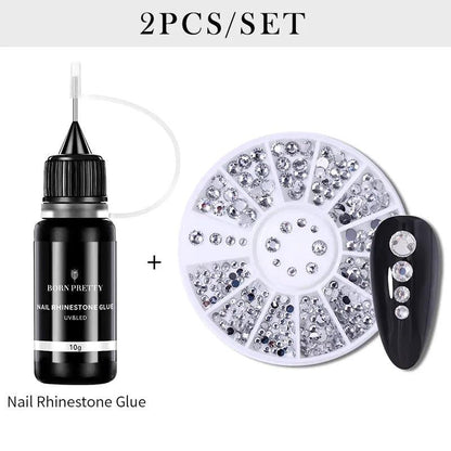 BORN PRETTY 10g Nail Rhinestone Adhesive Glue - Premium Nail Art Adhesive for Long-Lasting Hold - Luminessbty