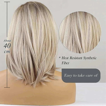 Synthetic Blonde Wig by Luminess Store