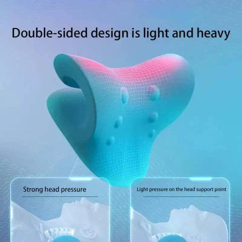 rbx neck and shoulder massager pillow with double-sided design for customizable pressure