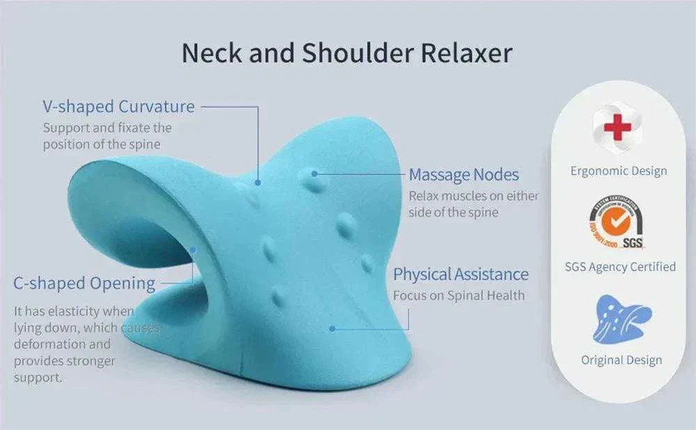 rbx neck and shoulder massager pillow with ergonomic design, massage nodes, and soothing heat function.