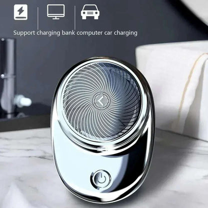 Mini Portable Electric Shaver for versatile, compact grooming with car and computer charging support.