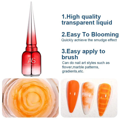 AS Clear Blooming Gel Polish 15ml - UV/LED Long-Lasting Nail Gel Paint for Salon-Quality Results - Luminessbty