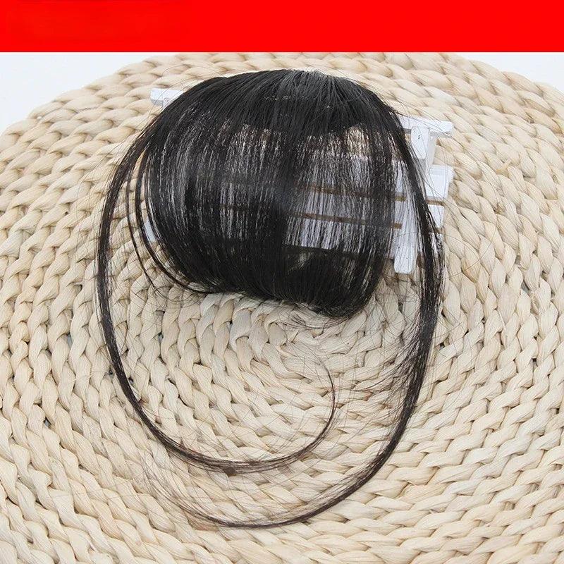 Fake Air Bangs Hair Styling Tool – Thin Synthetic Clip-In Fringes for Instant Volume and Style - Luminessbty