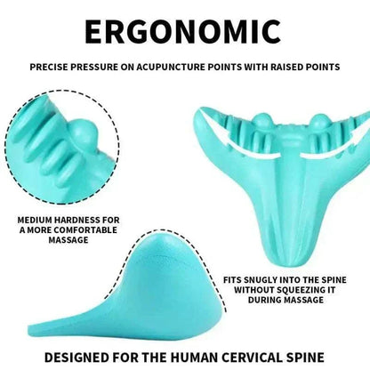 Ergonomic rbx neck and shoulder massager pillow with precise pressure points and medium hardness for comfort.