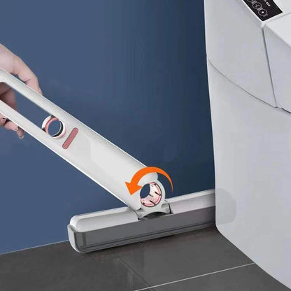 Compact self-squeezing floor washing mop for easy and efficient cleaning.