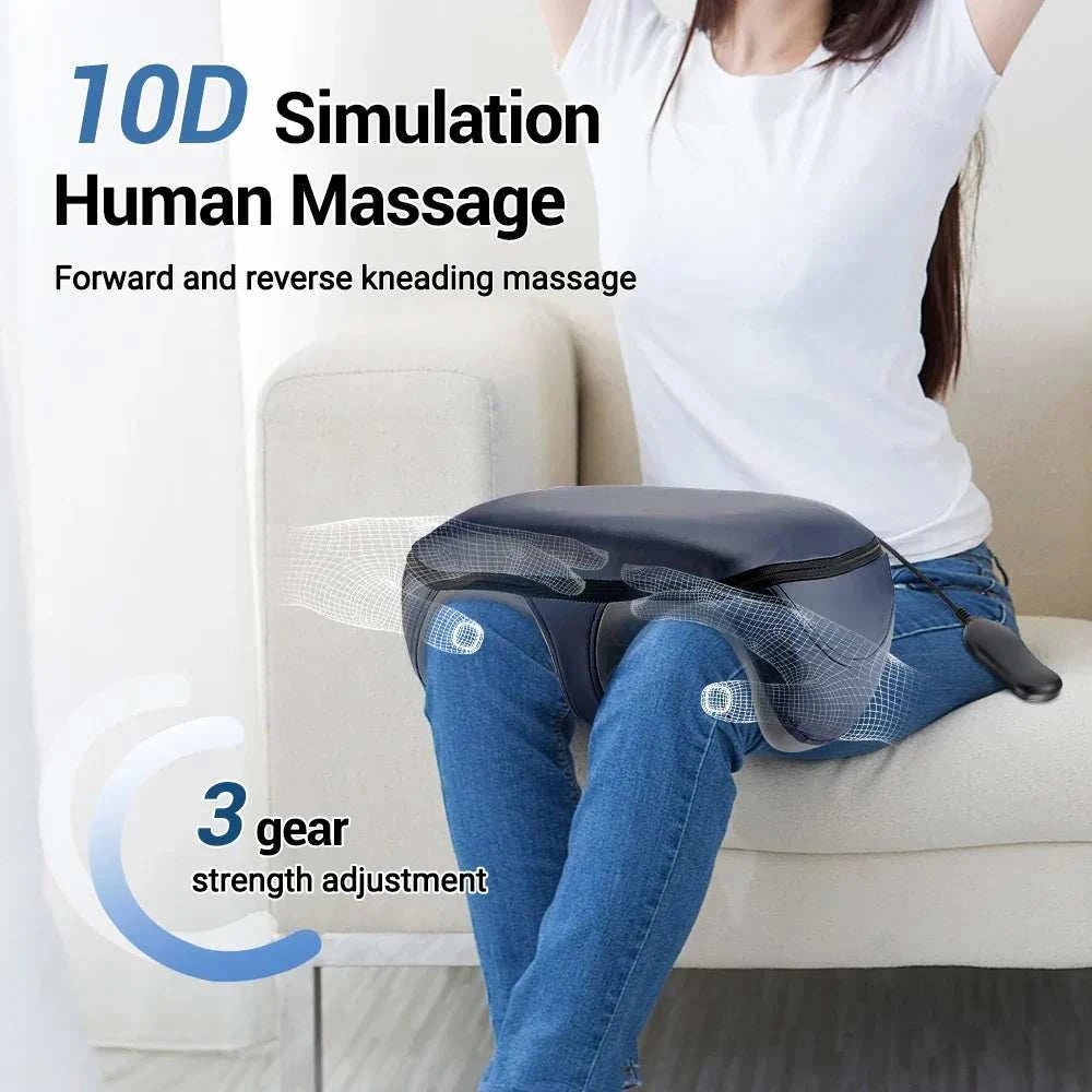 Electric Calf &amp; Foot Massager with 10D simulation human massage, forward and reverse kneading, 3 gear strength adjustment.