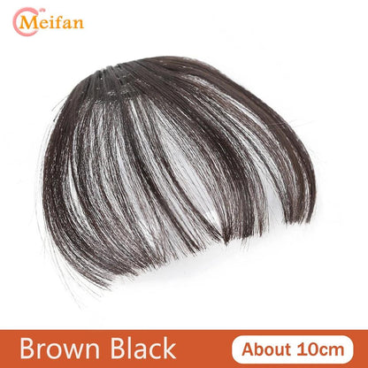 MEIFAN Clip-In Synthetic Hair Topper – Pure Color False Bangs for Instant Volume and Style - Luminessbty