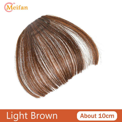 MEIFAN Clip-In Synthetic Hair Topper – Pure Color False Bangs for Instant Volume and Style - Luminessbty