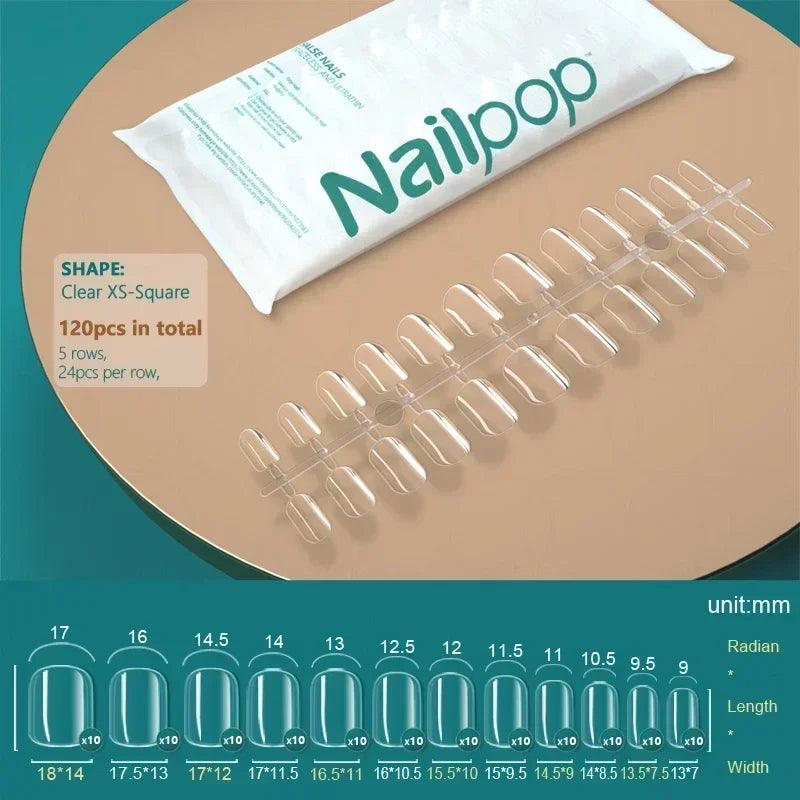 NAILPOP 120pcs Acrylic False Nails – Versatile Nail Tips for DIY &amp; Professional Manicures - Luminessbty