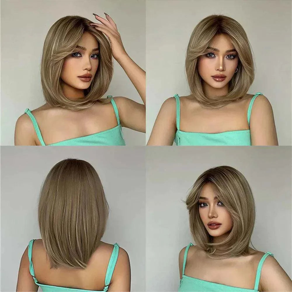 Synthetic Blonde Wig by Luminess Store