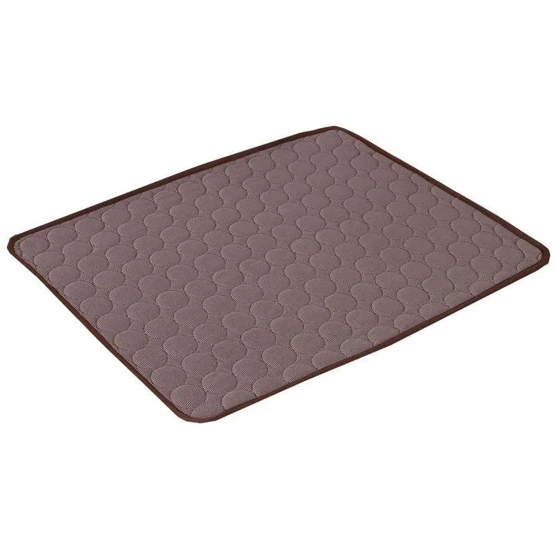 Summer Pet Cold Bed, cooling mat for dogs, solid pattern, washable.