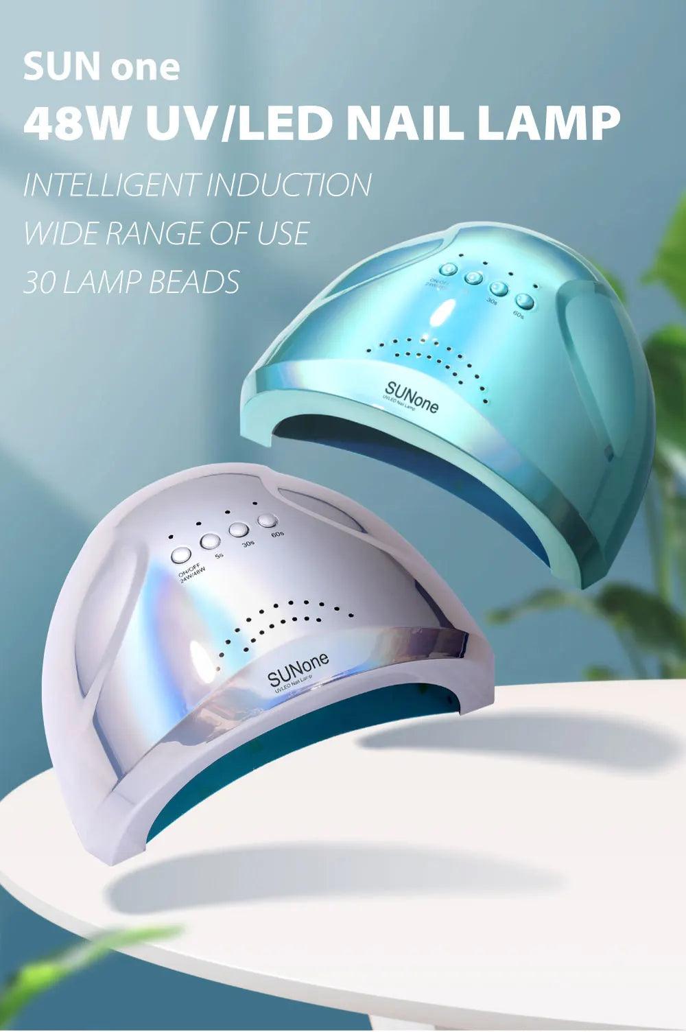 SUNone 48W LED UV Nail Lamp Dryer – Professional Gel Polish Curing Lamp for Salon &amp; Home Use - Luminessbty