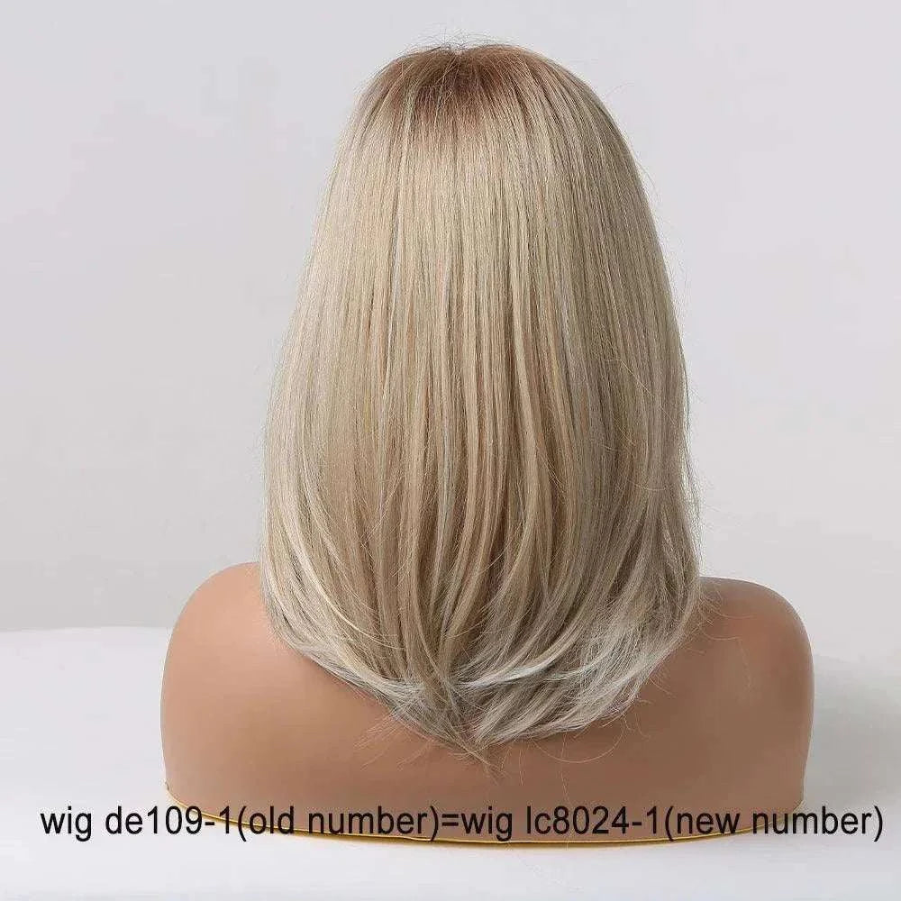 Synthetic Blonde Wig by Luminess Store