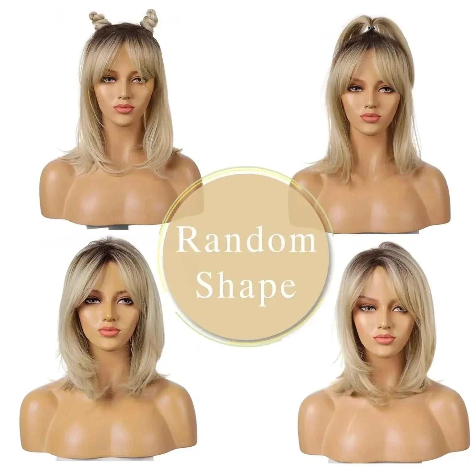 Synthetic Blonde Wig by Luminess Store