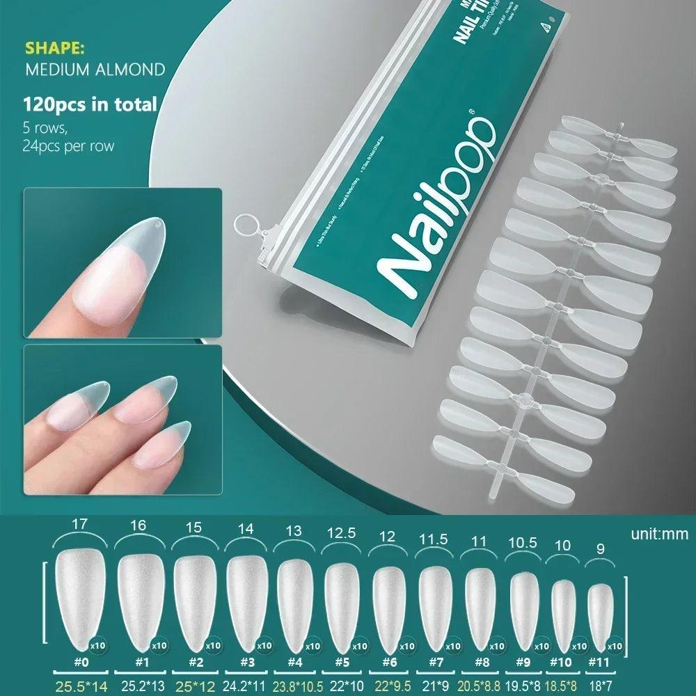 NAILPOP 120pcs Acrylic False Nails – Versatile Nail Tips for DIY &amp; Professional Manicures - Luminessbty