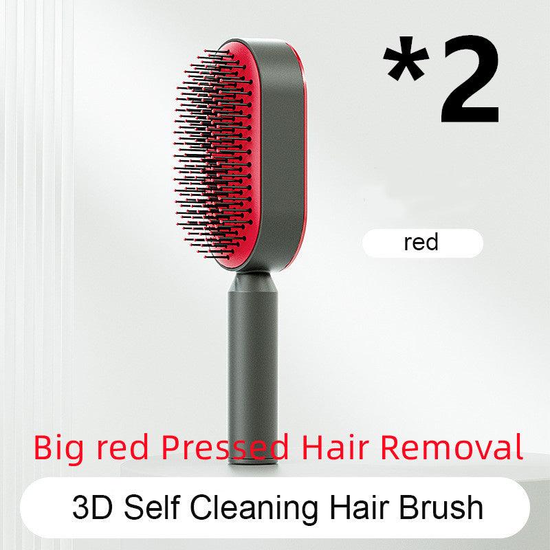 Self-Cleaning Hair Brush with Airbag Massage &amp; Anti-Static Design - Luminessbty