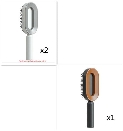 Self-Cleaning Hair Brush with Airbag Massage &amp; Anti-Static Design - Luminessbty