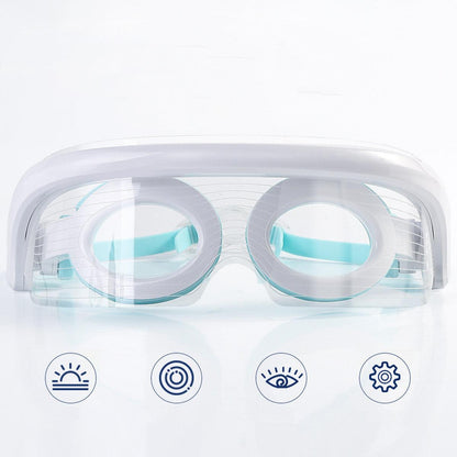 LED Photon Eye Massager - Anti-Aging Vibration Therapy with Hot Compress for Skin Tightening &amp; Relaxation - Luminessbty