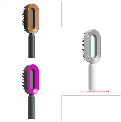 Self-Cleaning Hair Brush with Airbag Massage &amp; Anti-Static Design - Luminessbty