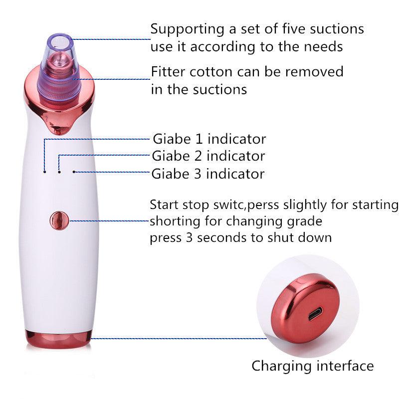 Blackhead Remover Vacuum with 3-Level Suction Power for Acne &amp; Pore Cleansing - Luminessbty