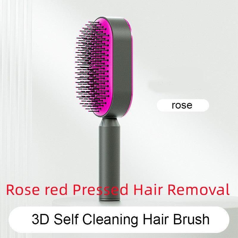 Self-Cleaning Hair Brush with Airbag Massage &amp; Anti-Static Design - Luminessbty