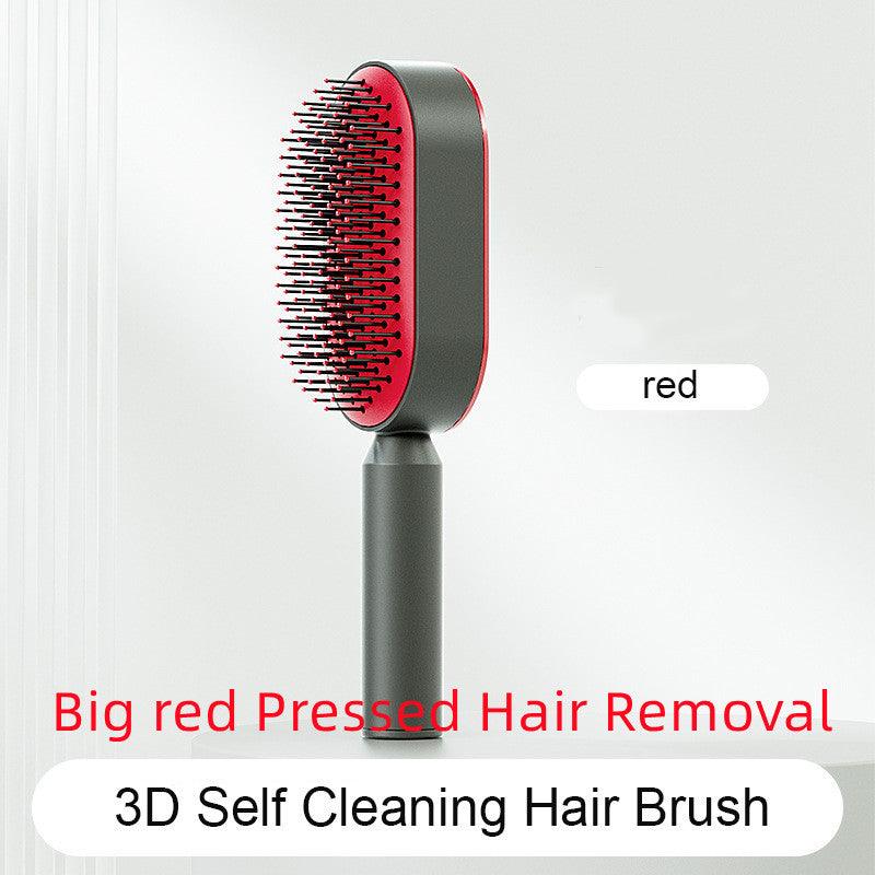 Self-Cleaning Hair Brush with Airbag Massage &amp; Anti-Static Design - Luminessbty