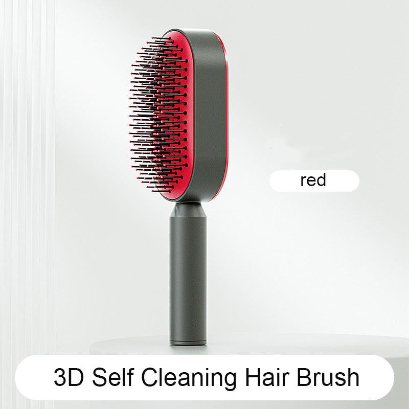 Self-Cleaning Hair Brush with Airbag Massage &amp; Anti-Static Design - Luminessbty